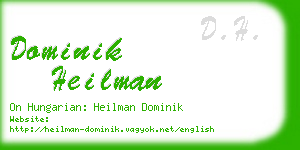 dominik heilman business card